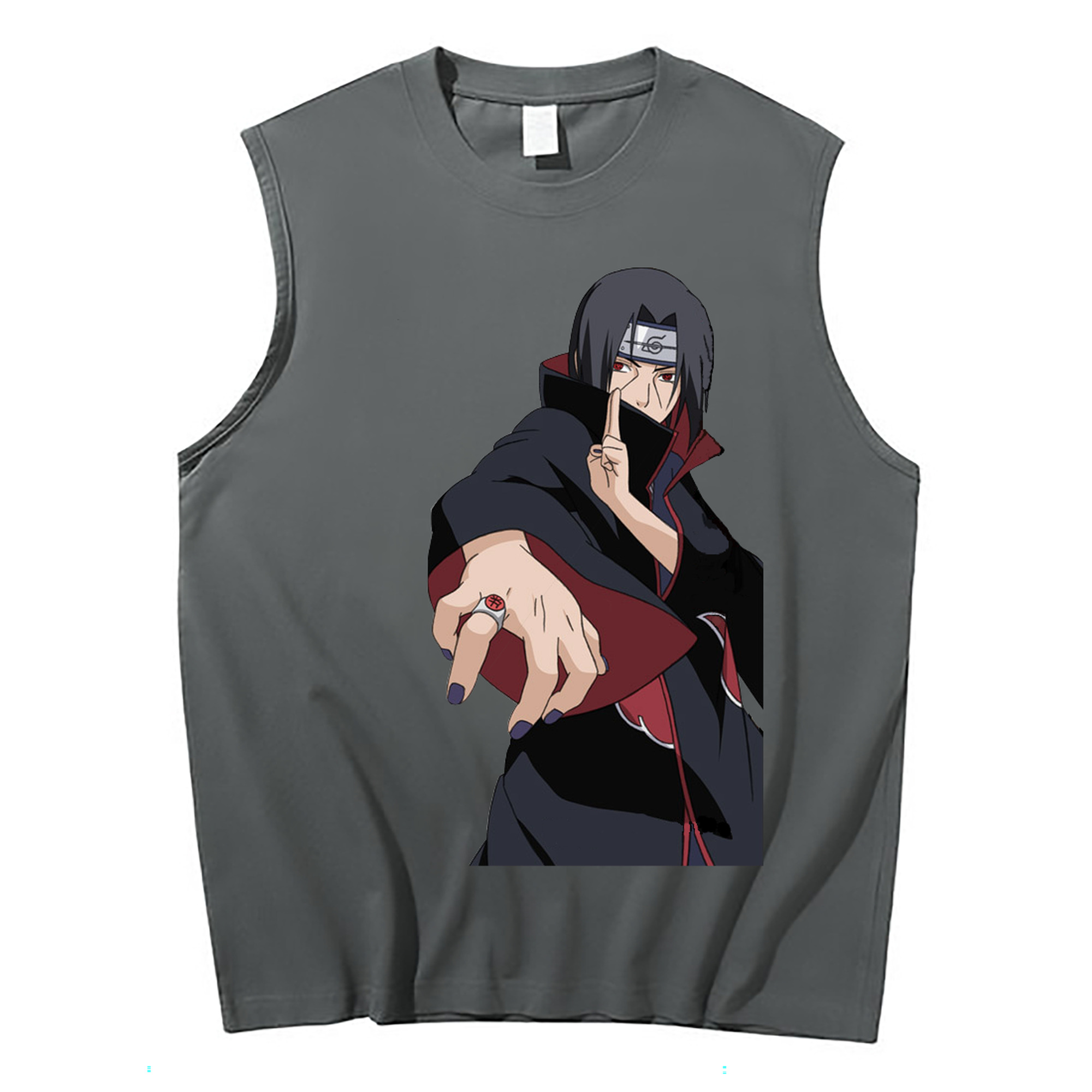 （画像用） NARUTO -ナルト- うちは イタチ Uchiha Itachi コットン100％タンクトップ（フロントプリント）
